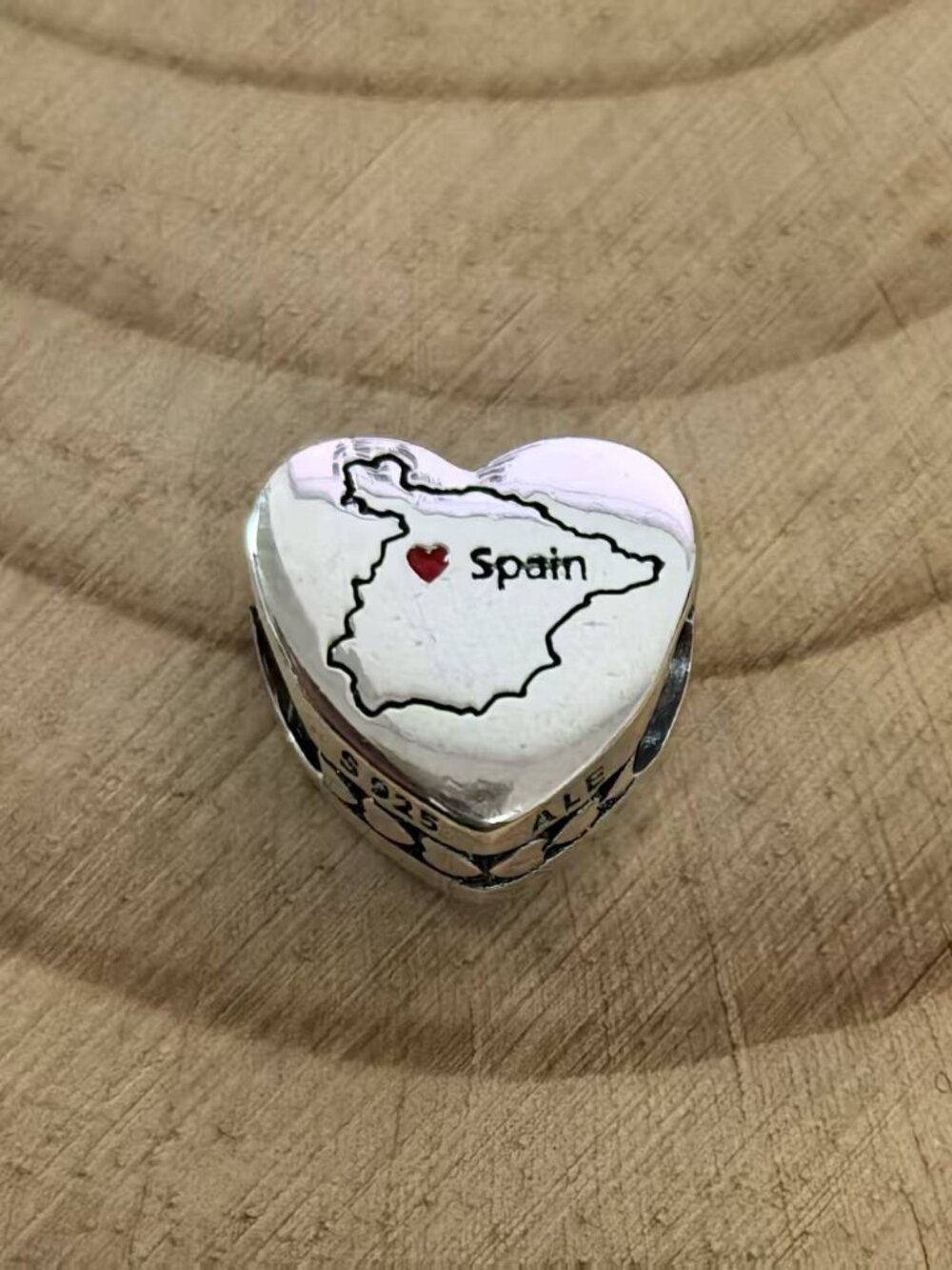 Pandora Spain Exclusive Travel Heart Charm Pendant, S925 Silver Jewelry